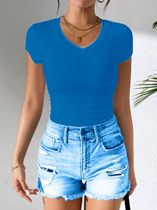 V Neck Short Sleeve Shirt