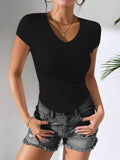 V Neck Short Sleeve Shirt