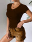 V Neck Short Sleeve Shirt