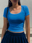 Square Neck Short Sleeve Shirt