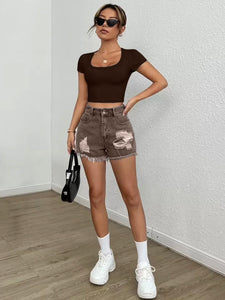 Scoop Neck Crop
