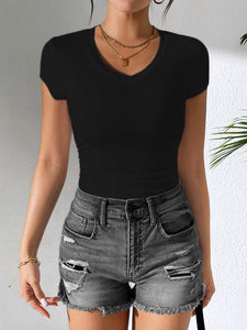 V Neck Short Sleeve Shirt
