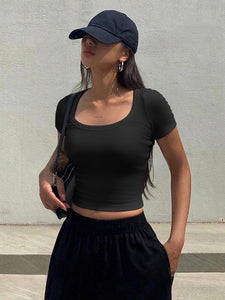 Square Neck Short Sleeve Shirt