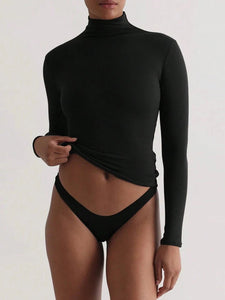 Turtle Neck Long Sleeve Shirt