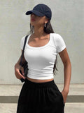 Square Neck Short Sleeve Shirt