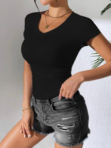 V Neck Short Sleeve Shirt