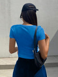 Square Neck Short Sleeve Shirt