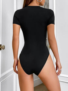 V Neck Snap-On Bodysuit