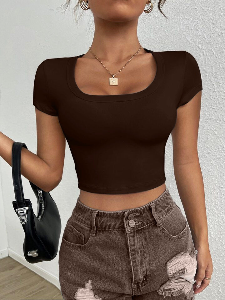 Scoop Neck Crop