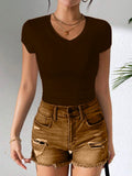 V Neck Short Sleeve Shirt
